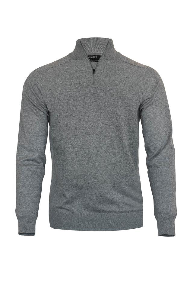 Elegant 1/4-Zip, grey