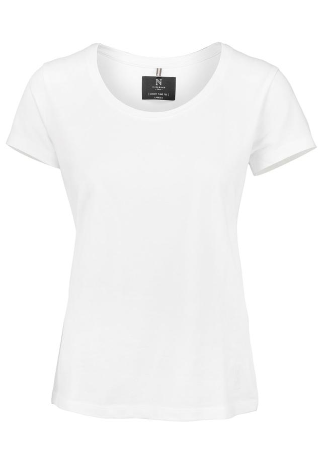 Woman pique tee, white