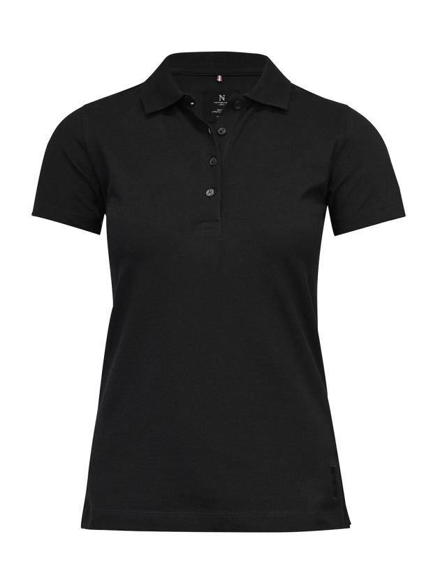 Woman Stretch deluxe polo, black