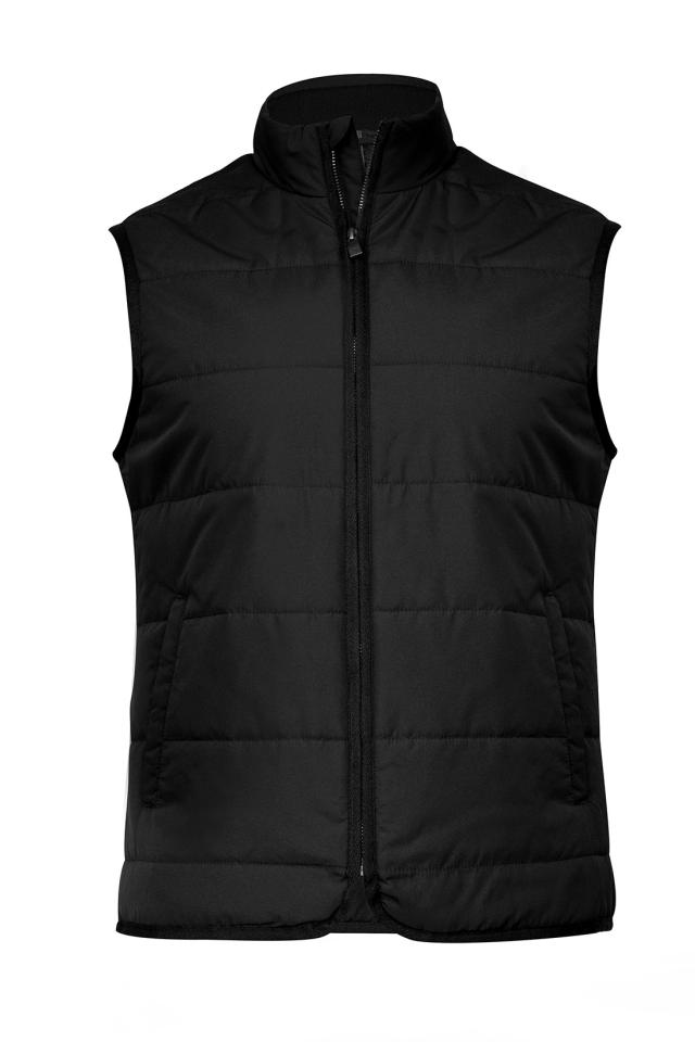 Horizontal quilted gilet, black