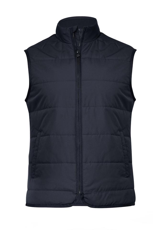 Horizontal quilted gilet, navy