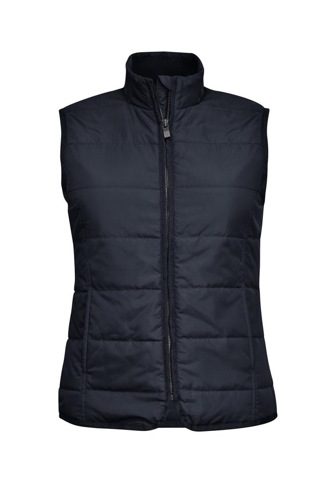 Woman horizontal quilted gilet, navy