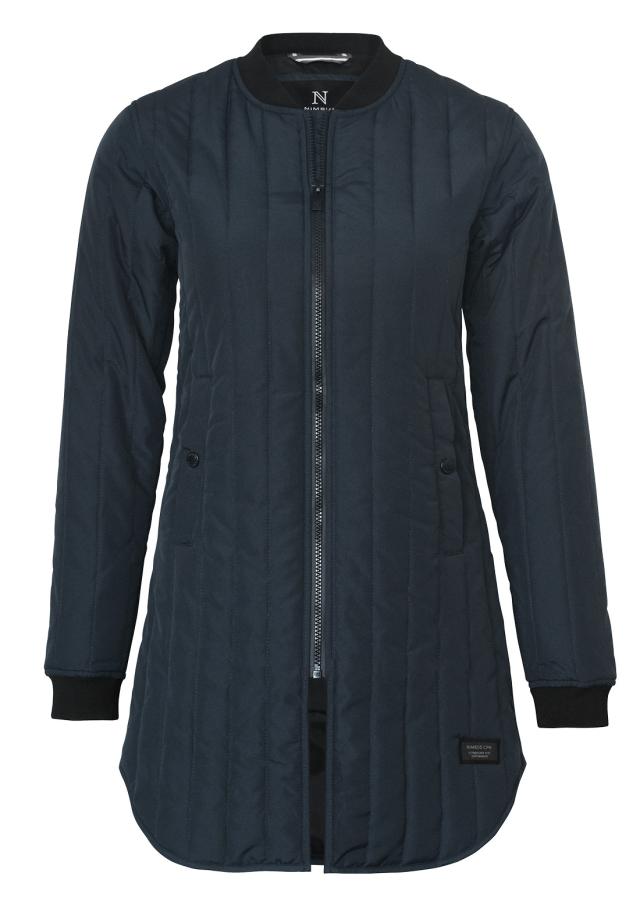 Woman urban style quilted jacket, navy