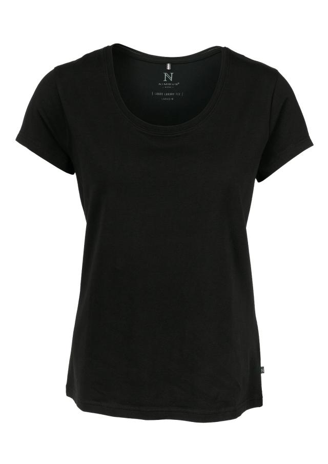 Woman stretch tee comfort fit, black