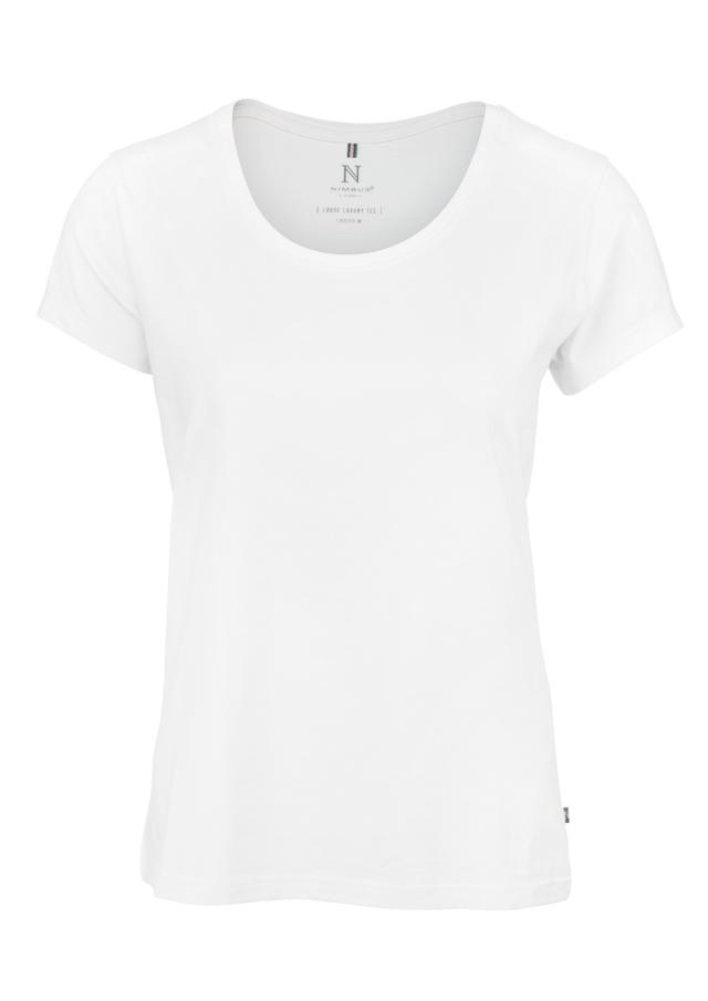 Woman stretch tee comfort fit, white