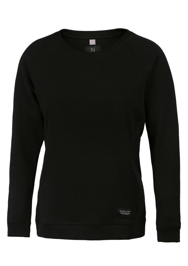 Woman luxury lightweight crewneck, black