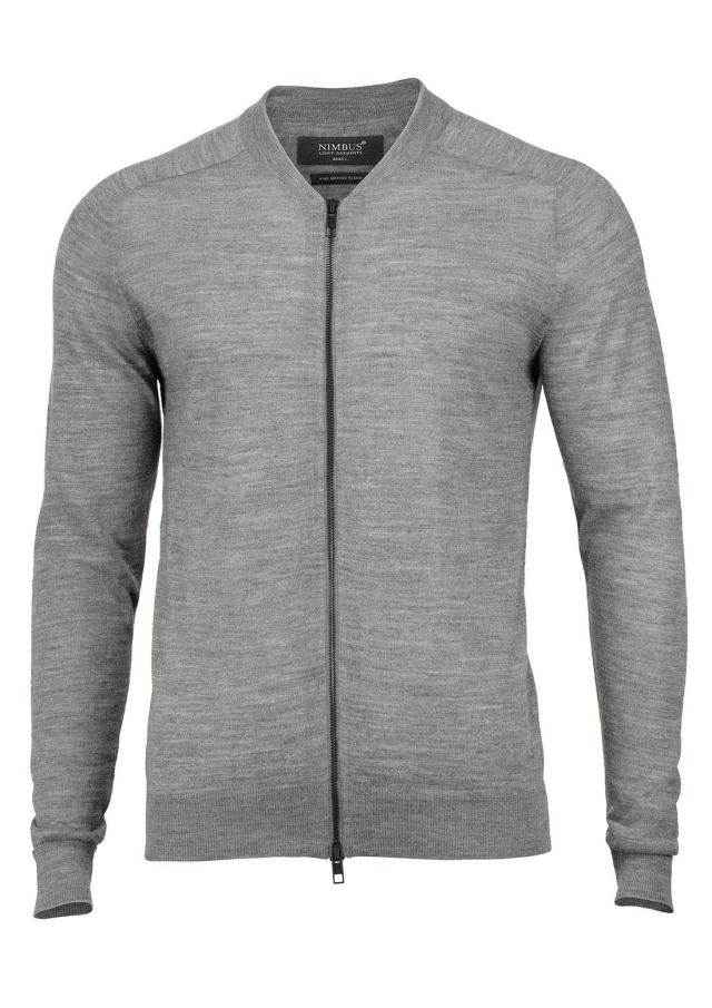 Luxurious merino blend cardigan, grey