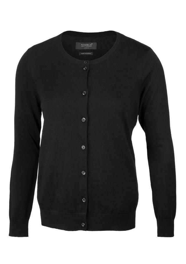 Woman luxurious merino blend cardigan, black