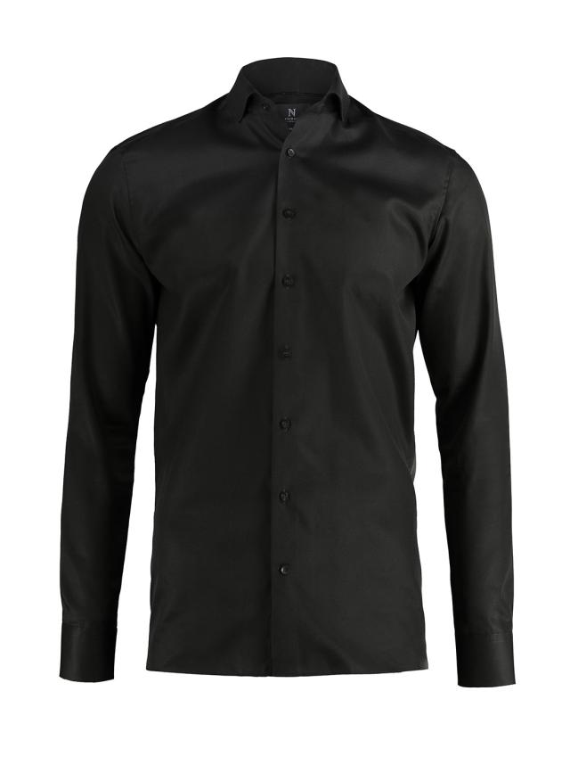 Super non-iron business shirt modern fit, black