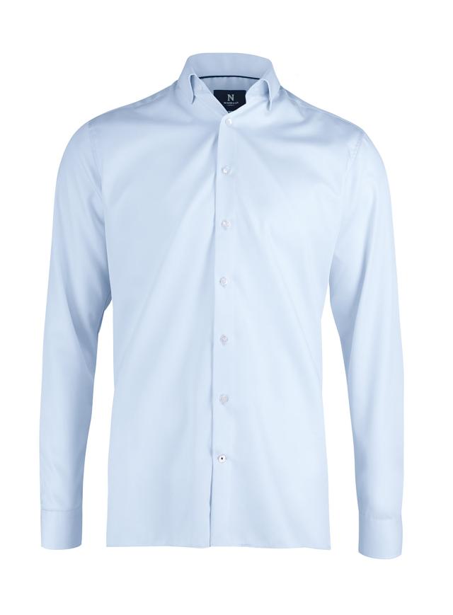 Super non-iron business shirt modern fit, light blue