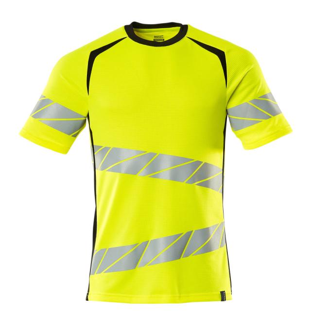 Kortärmad t-shirt, gul/svart