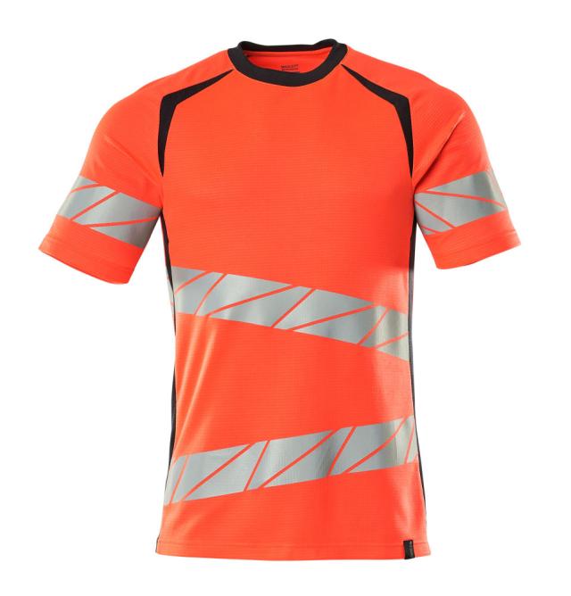 Kortärmad t-shirt, röd/mörk marin