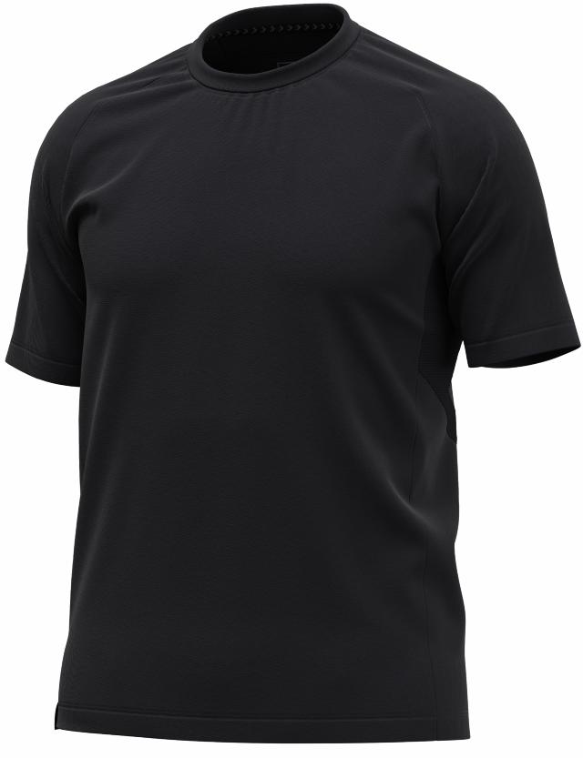 Kortärmad t-shirt med mechzoner, svart