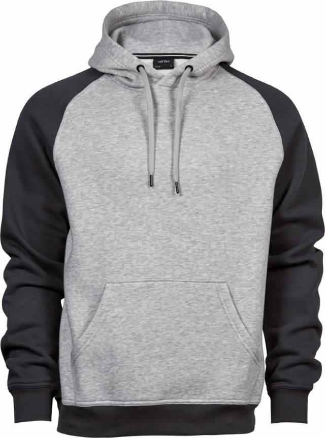 Two-tone hooded sweatshirt