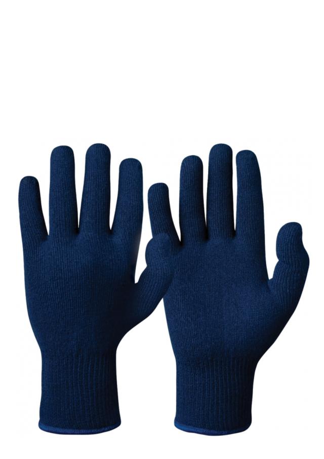 Stickad vinterhandske, blå