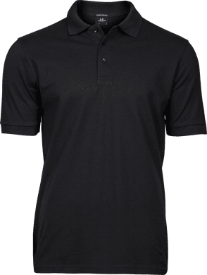 Luxury stretch polo Black