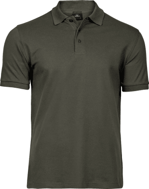 Luxury stretch polo Deep Green
