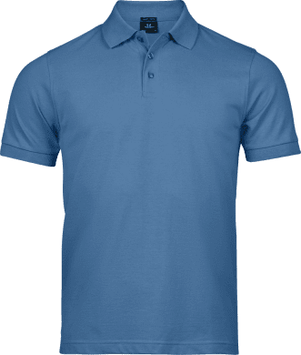 Luxury stretch polo Ocean Blue