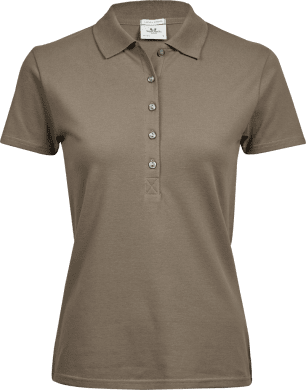 Women's Luxury Stretch Polo Clay