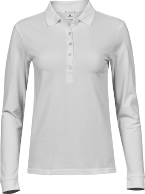 Women's Luxury Stretch Long Sleeve Polo White