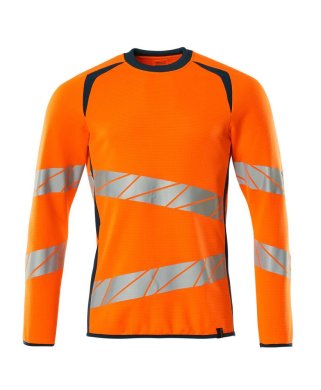 Sweatshirt, orange/petrolium