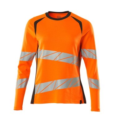 Dam långärmad t-shirt, orange/mörk antracite