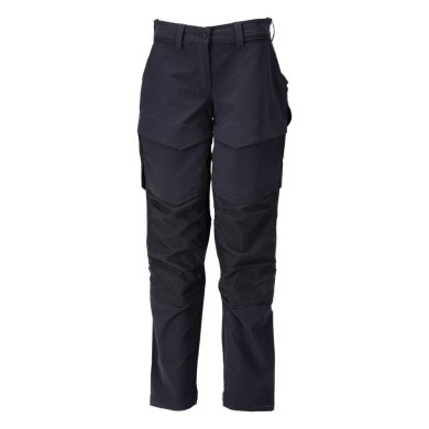 Byxor dam med knäfickor, mörk marin