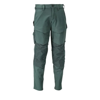 Byxor med knäfickor, skogsgrön