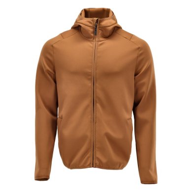 Fleecetröja med huva, Herr | Nötbrun