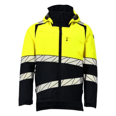 Vinterjacka, svart/gul