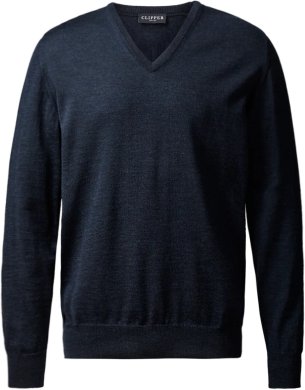 Milan mens pullover v-neck, navy melange