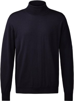 Milan mens roll neck pullover, dark navy