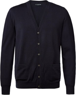 Milan mens cardigan v-neck, dark navy