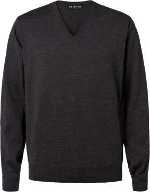 Copenhagen mens pullover v-neck, charcole melange