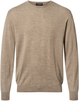 Copenhagen mens pullover round-neck, sand melange