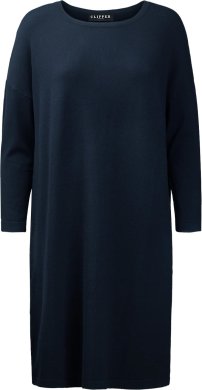Paris women dress boat neck, captain navy