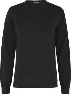 Milan womens pullover v-neck, black