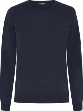 Stockholm womens pullover round neck, dark navy