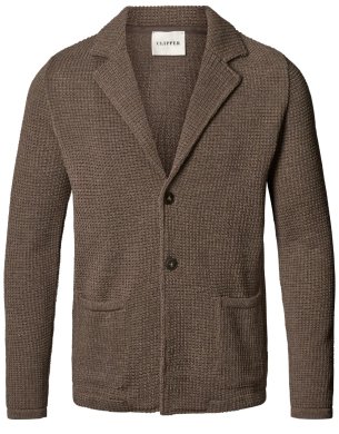 Swindon mens blazer, dark tan melange