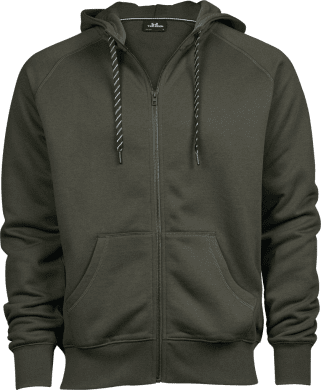 Fashion Full Zip Hood Deep Green