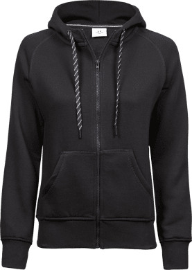 Women´s Fashion Full Zip Hood Black