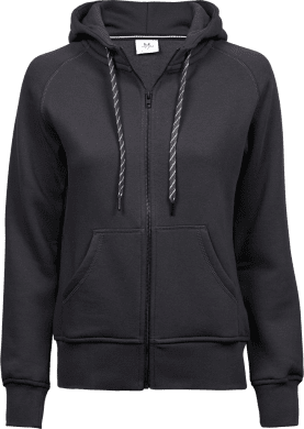 Women´s Fashion Full Zip Hood Dark Grey