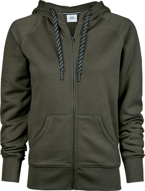 Women´s Fashion Full Zip Hood Deep Green