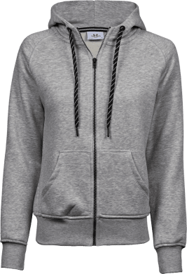 Women´s Fashion Full Zip Hood Heather Grey