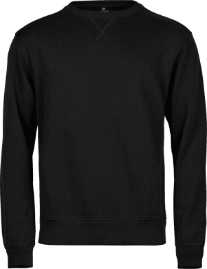 Ribbed Interlock Crew Neck, unisex Black