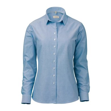 Light blue female stretch oxford shirt, comfort fit