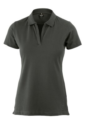 Woman Stretch deluxe V-neck polo, olive