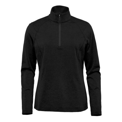 Women's Treeline Performance 1/4 Zip Pullover, black