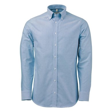 Light blue stretch oxford shirt, comfort fit