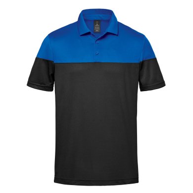 Men's Monterey Two-Tone S/S Polo, black/royal blue